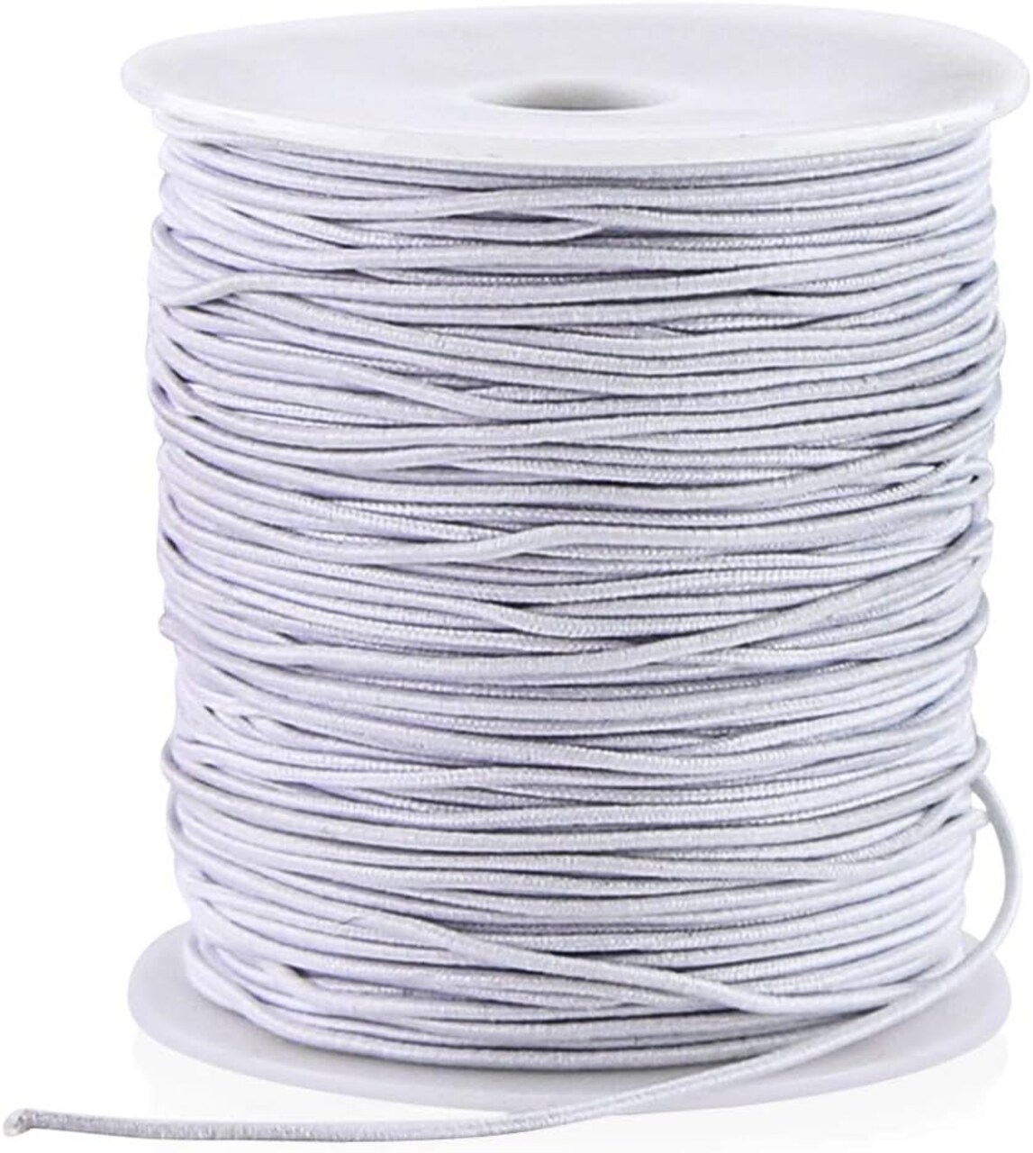 100 Yards White Elastic String Beading Cord Stretchy String for Bracelets, Necklace, Jewelry Making and Crafts,1MM